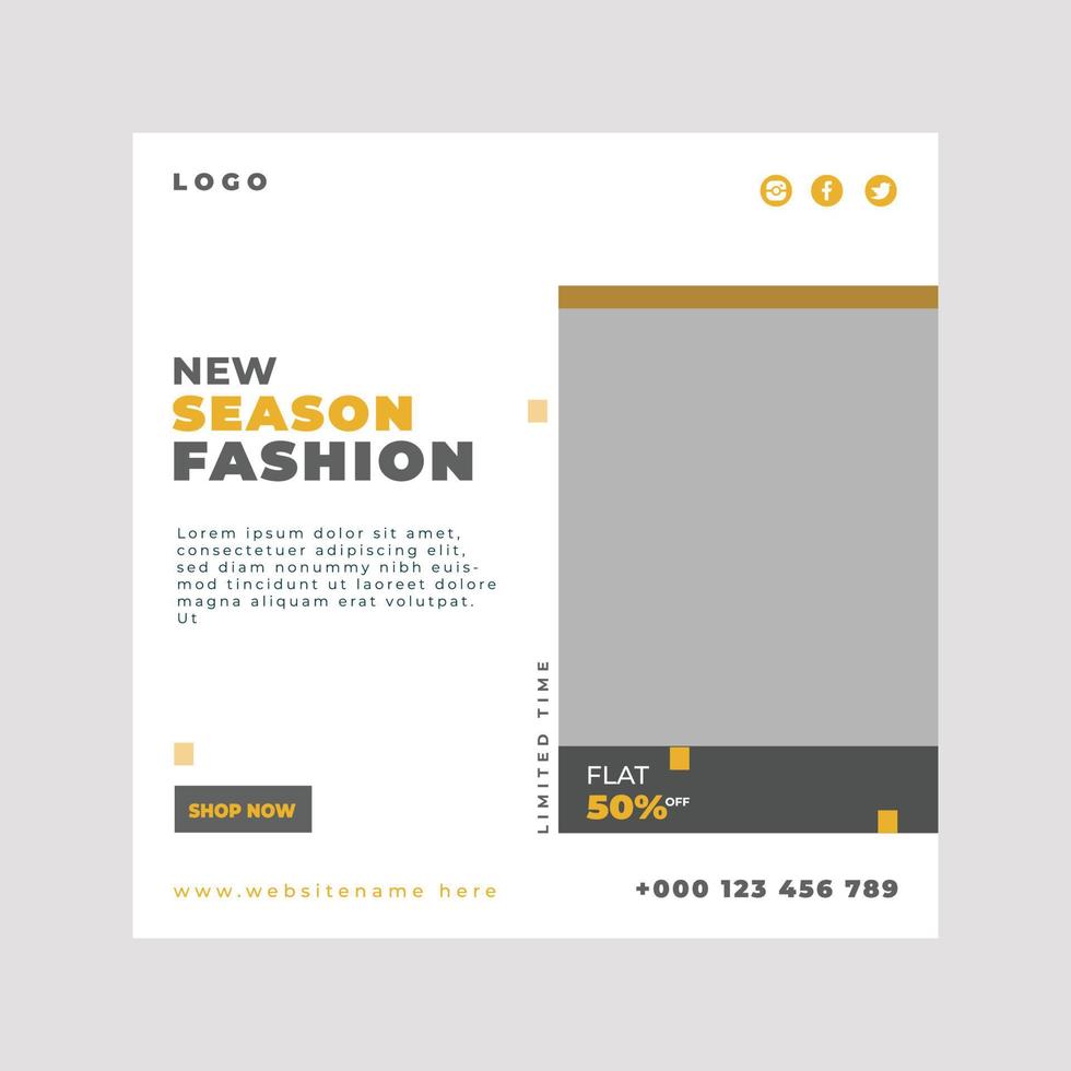 New Season Fashion post Template vector