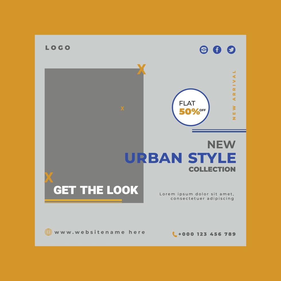 Urban Style Modern Post template vector