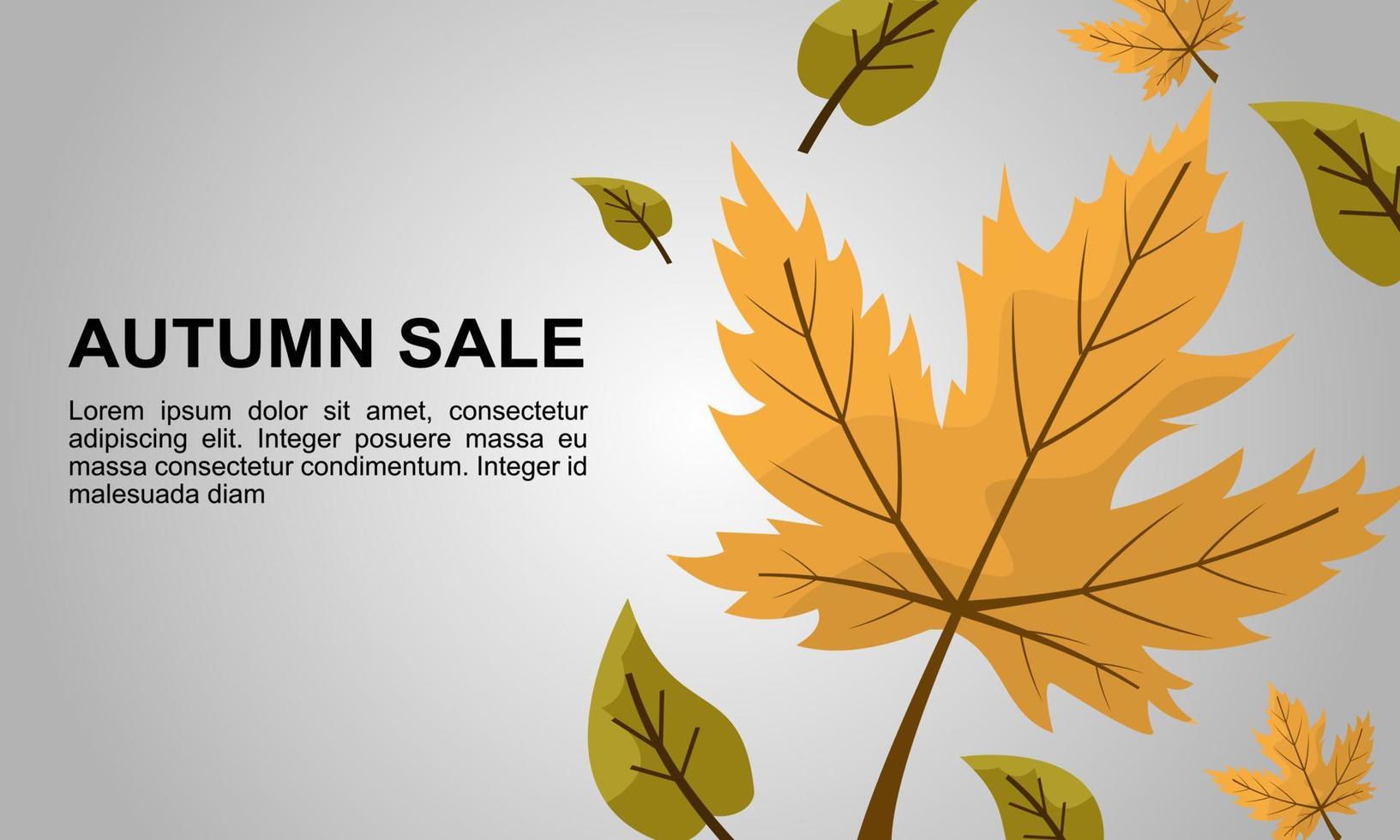 Autumn sale backgrounds with leaves, set happy autumn tempate, banners, posters, cover template vector