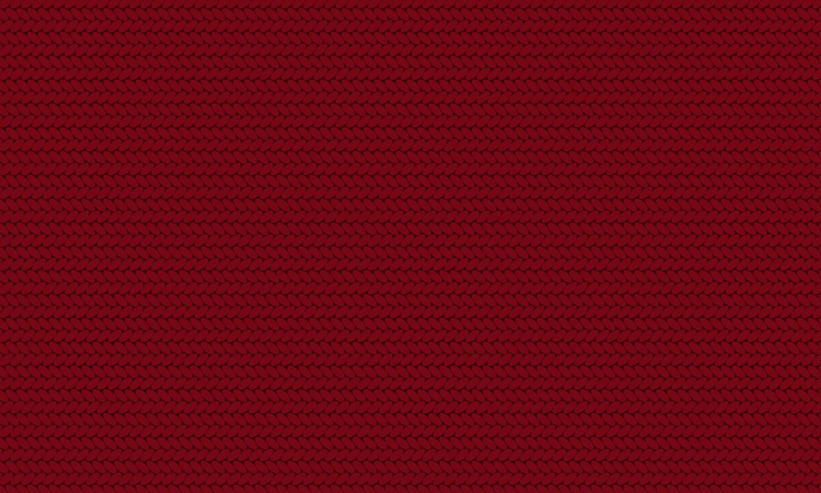 Texture of red knitted fabric. Cozy red knitting pattern vector