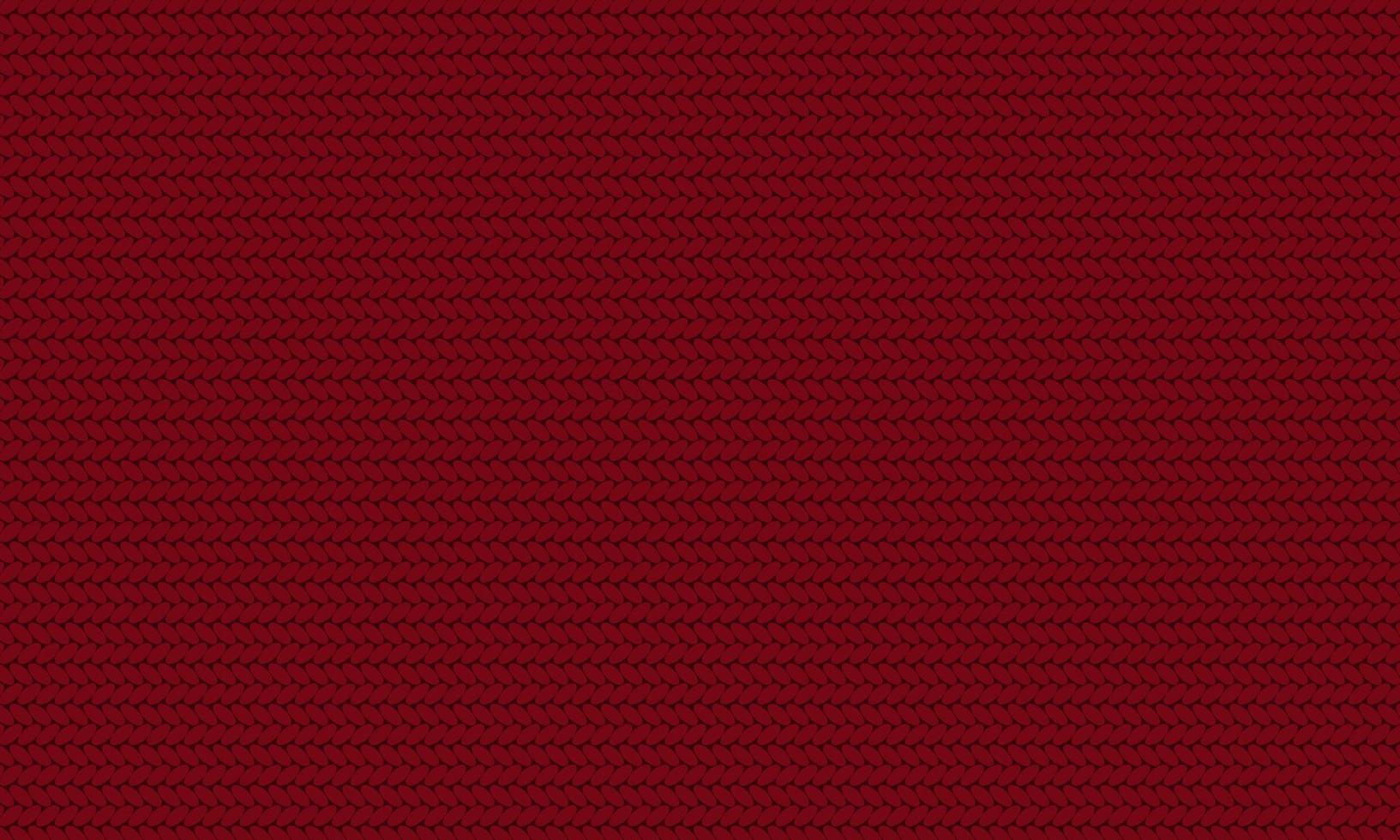 Texture of red knitted fabric. Cozy red knitting pattern vector