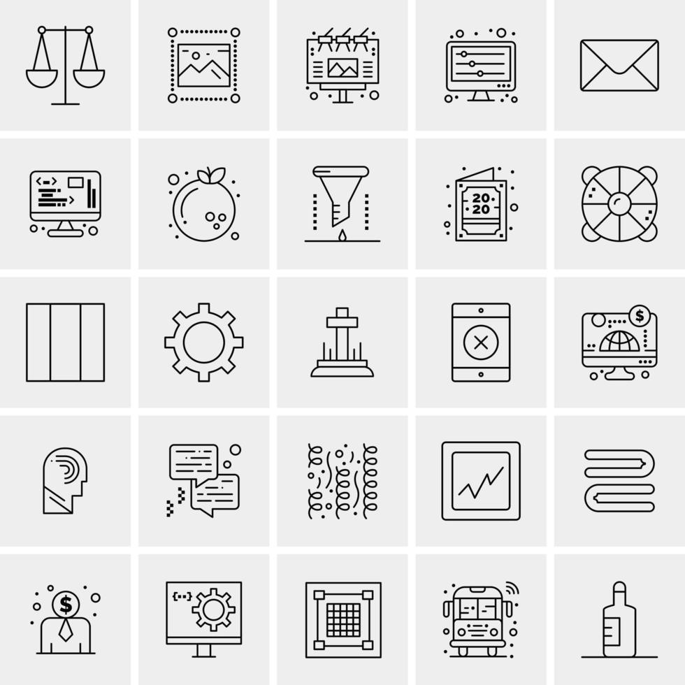 25 Universal Business Icons Vector Creative Icon Illustration to use in web and Mobile Related project