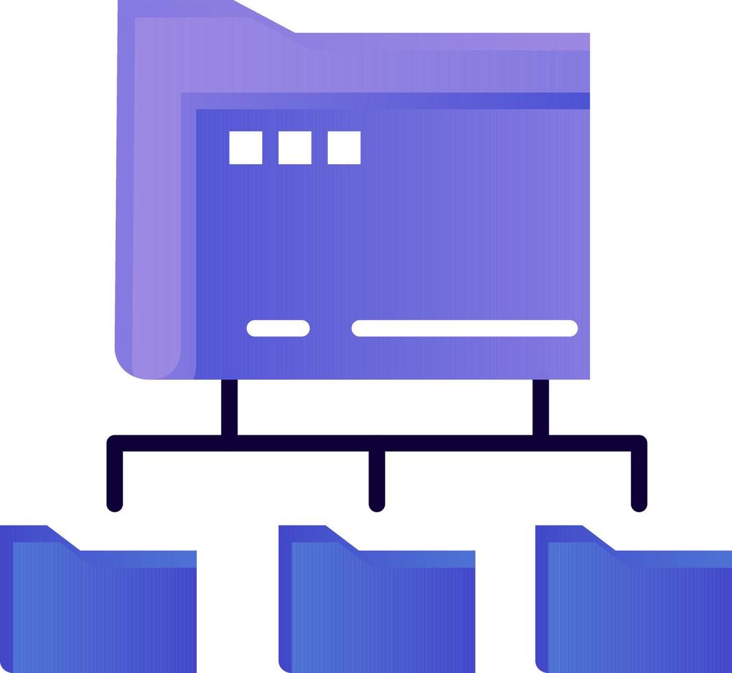 Folder Folders Network Computing  Flat Color Icon Vector icon banner Template