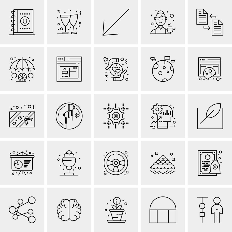 25 Universal Business Icons Vector Creative Icon Illustration to use in web and Mobile Related project