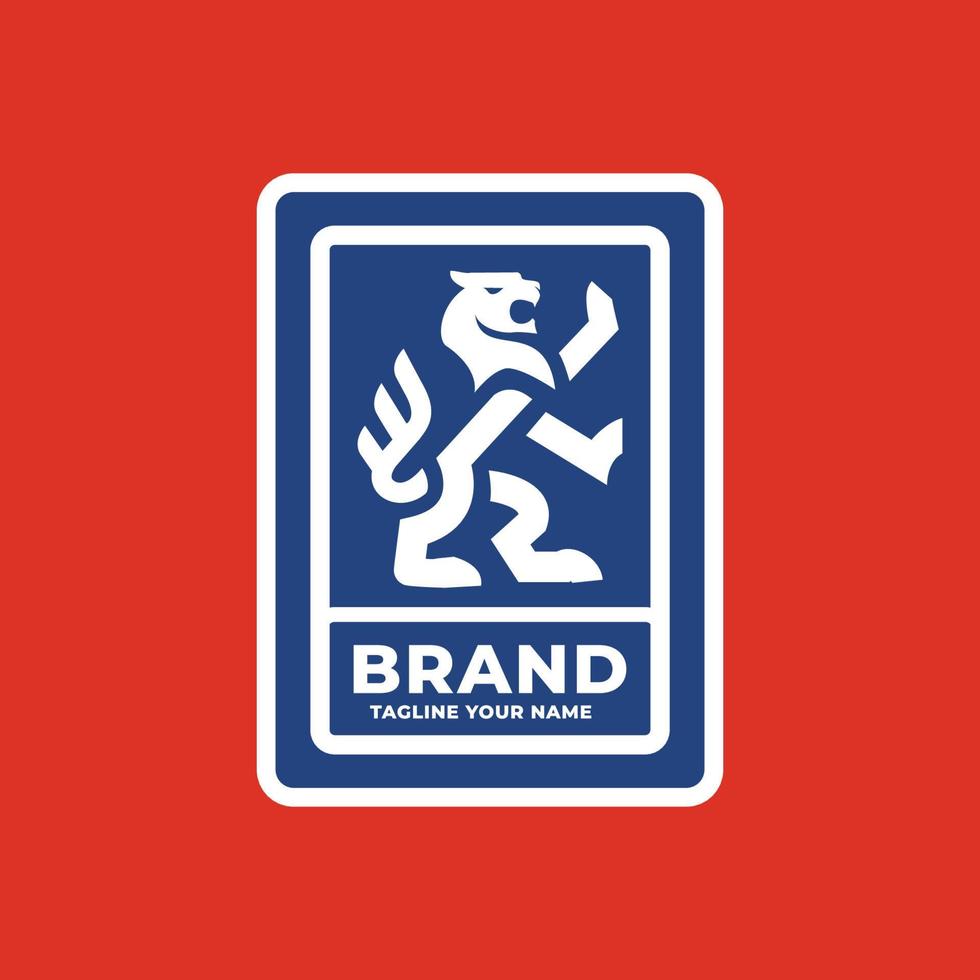 Lion Heraldic Logo vector