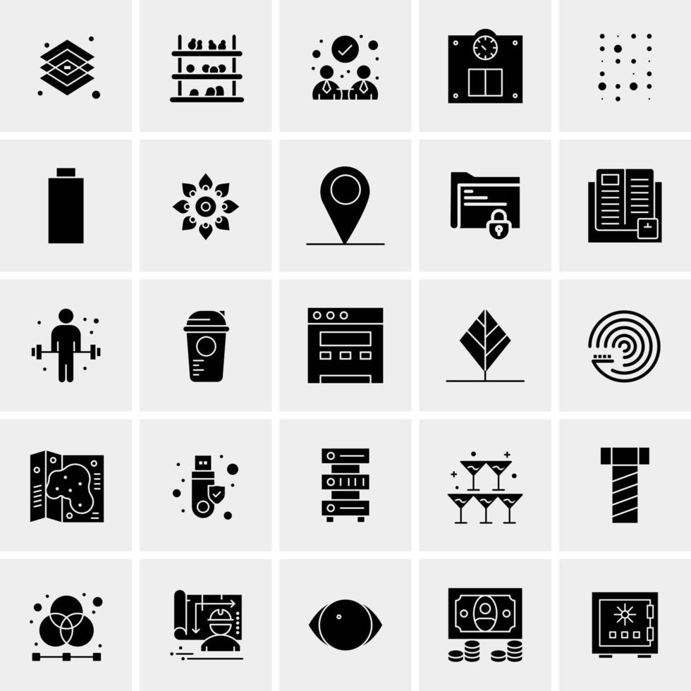 25 iconos de negocios universales vector ilustración de icono creativo para usar en proyectos relacionados con la web y dispositivos móviles