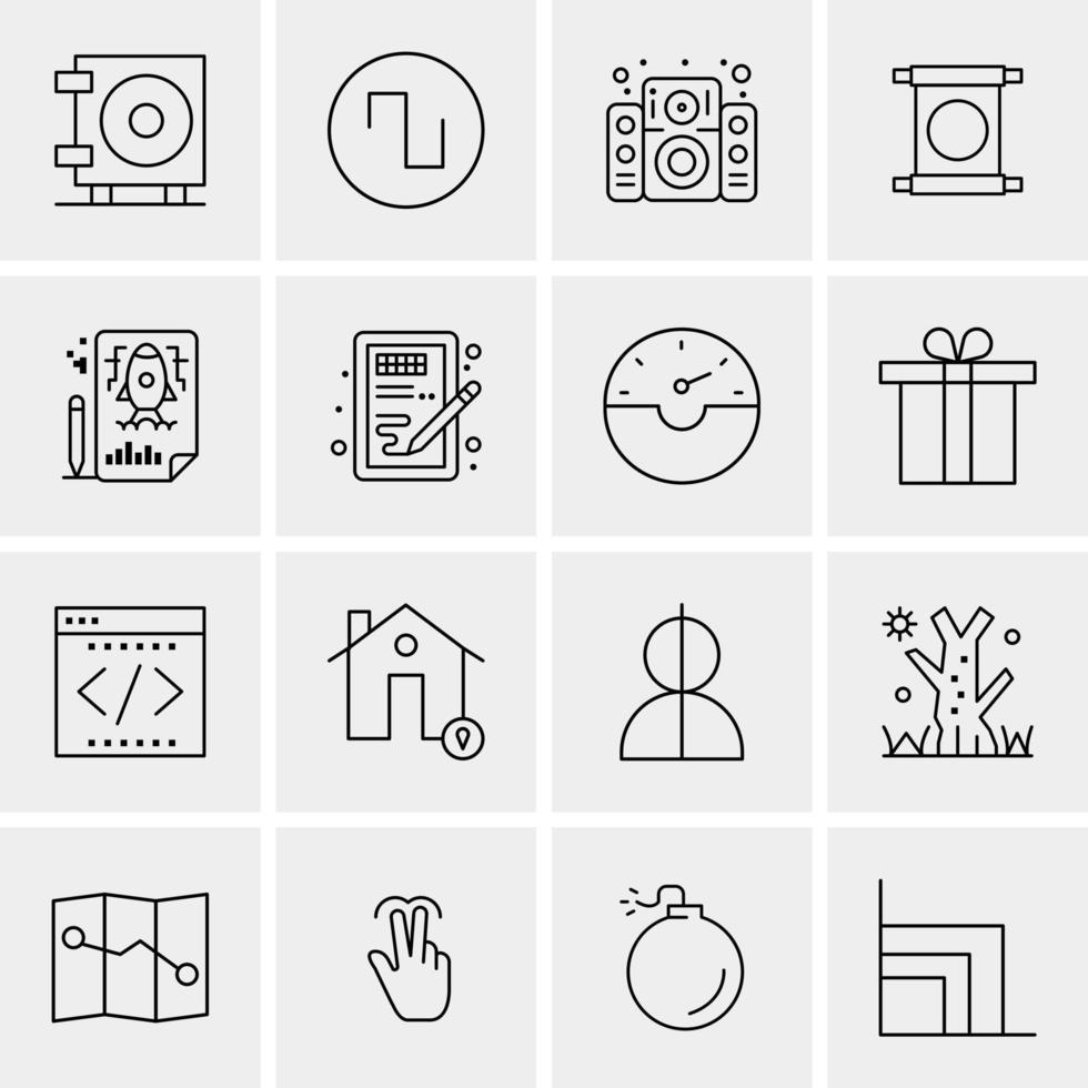 16 Universal Business Icons Vector Creative Icon Illustration to use in web and Mobile Related project