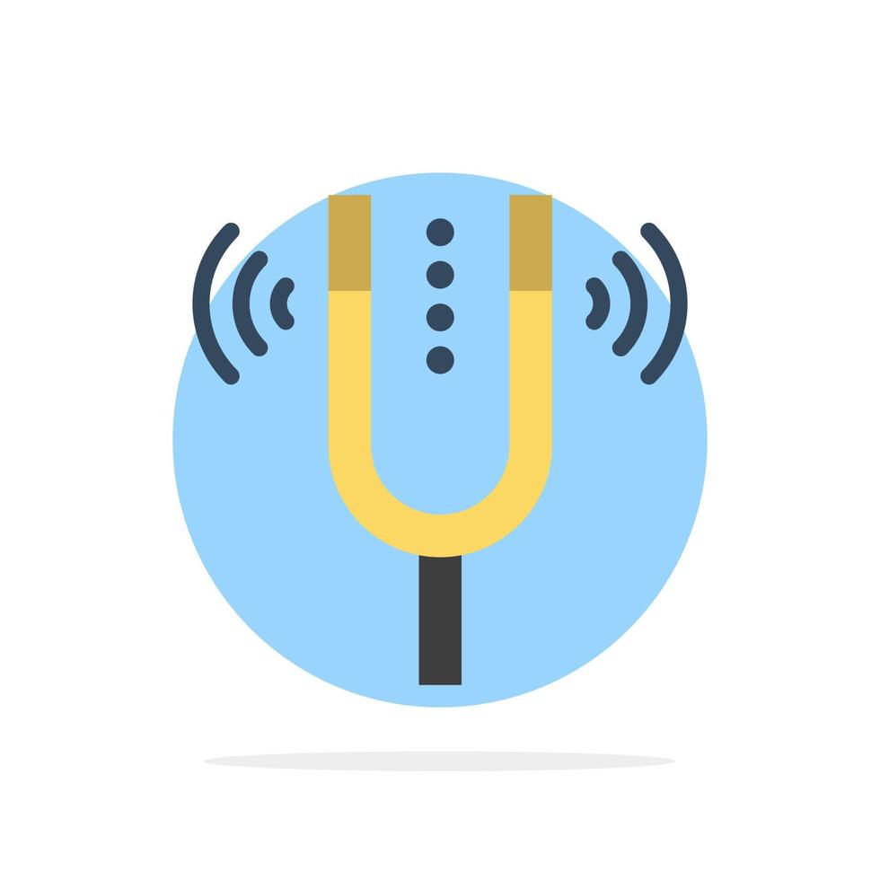 Concert Fork Cameron Pitch Reference Abstract Circle Background Flat color Icon vector