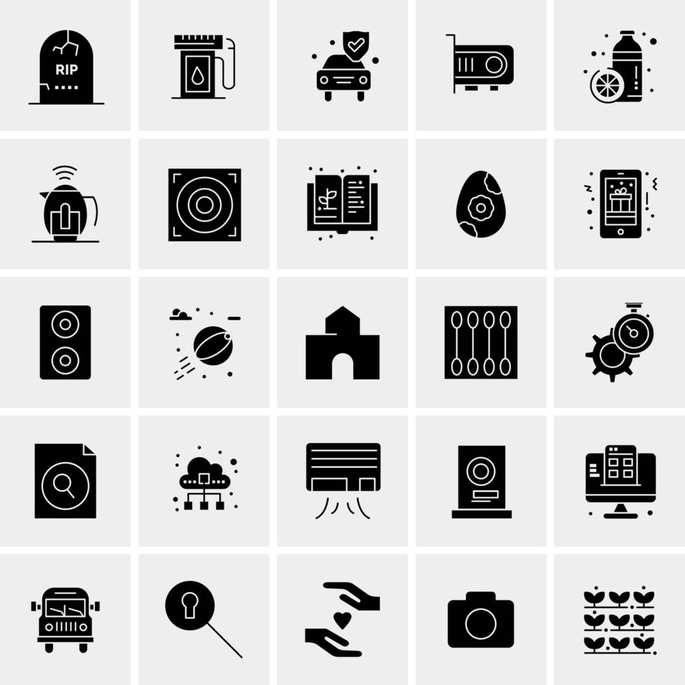 25 iconos de negocios universales vector ilustración de icono creativo para usar en proyectos relacionados con la web y dispositivos móviles