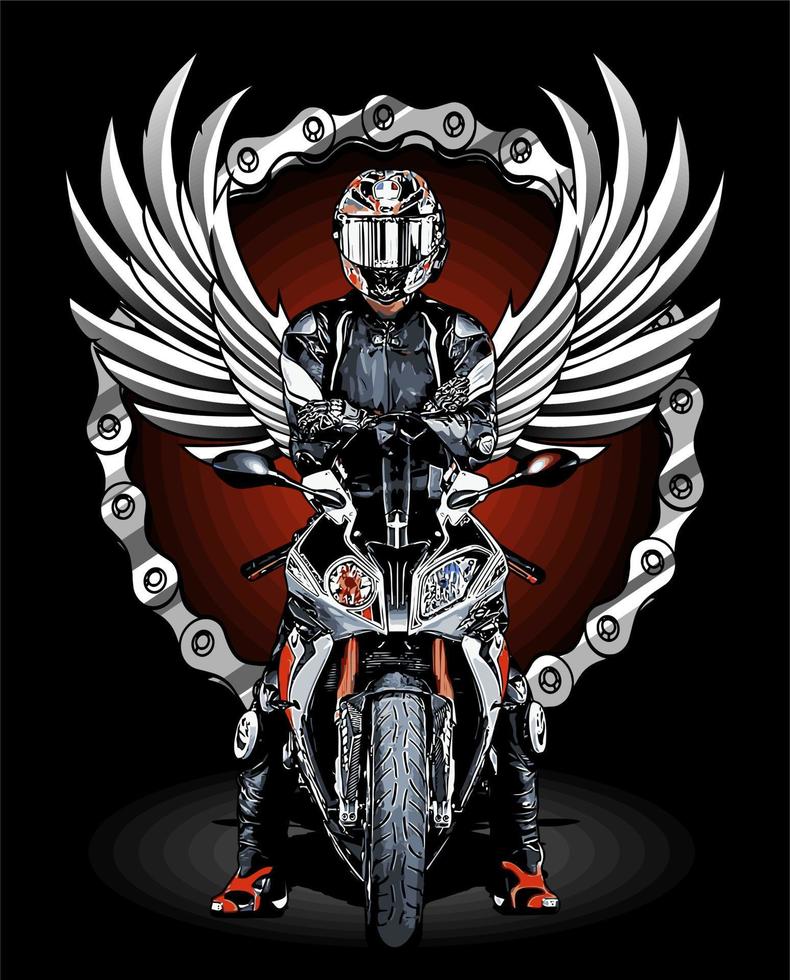 biker vector template for graphic design