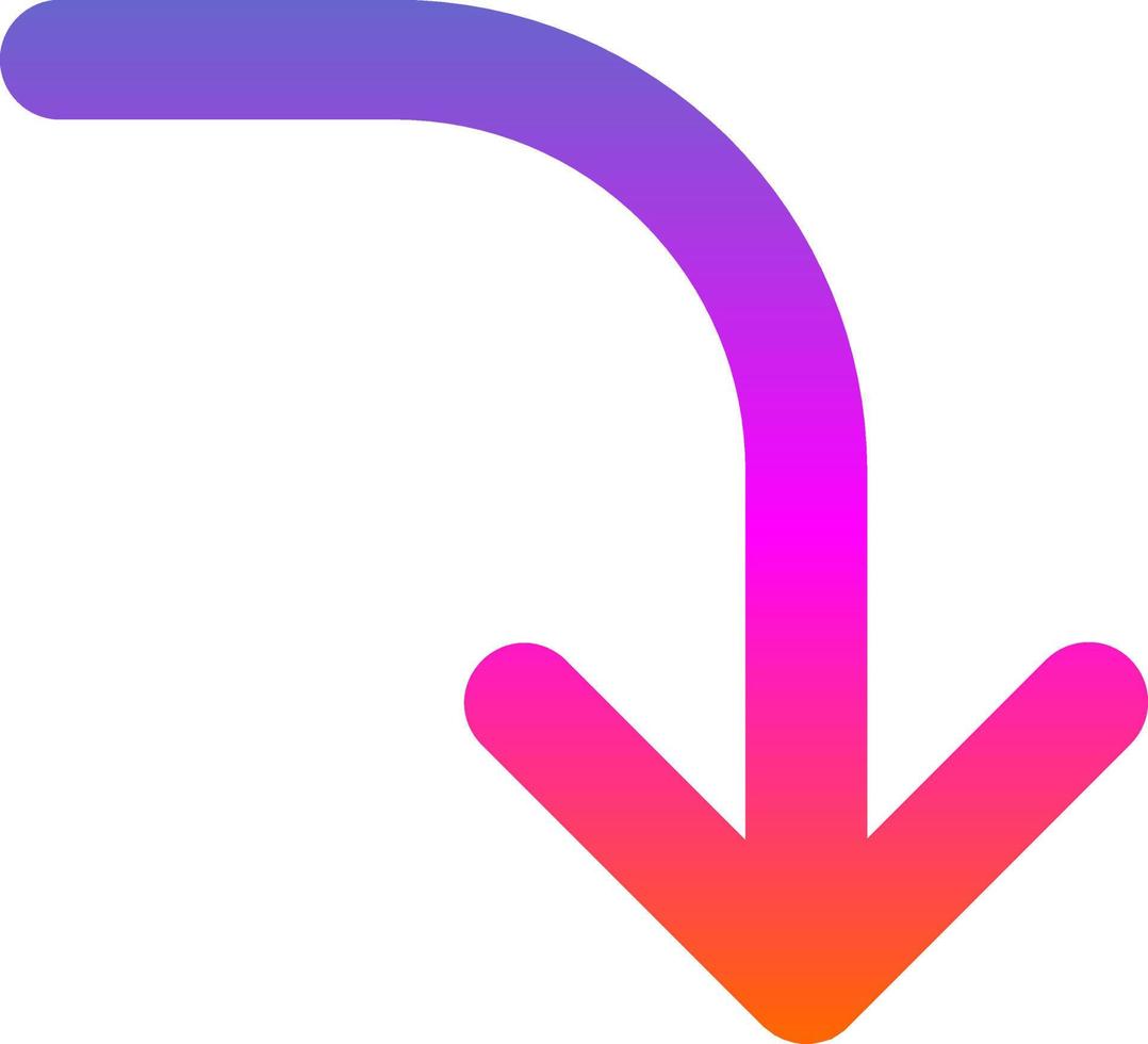 Down Vector Icon Design