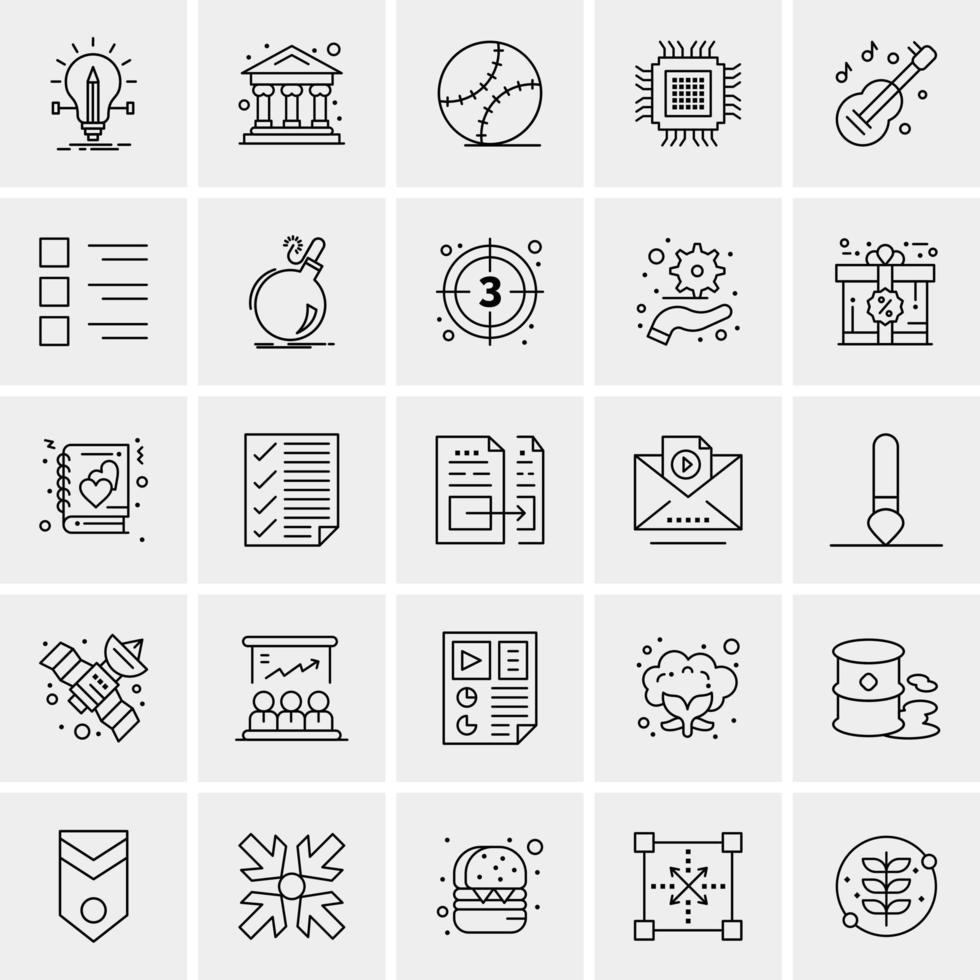 25 Universal Business Icons Vector Creative Icon Illustration to use in web and Mobile Related project