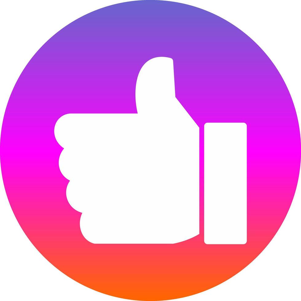 Thumbs Up Vector Icon Design