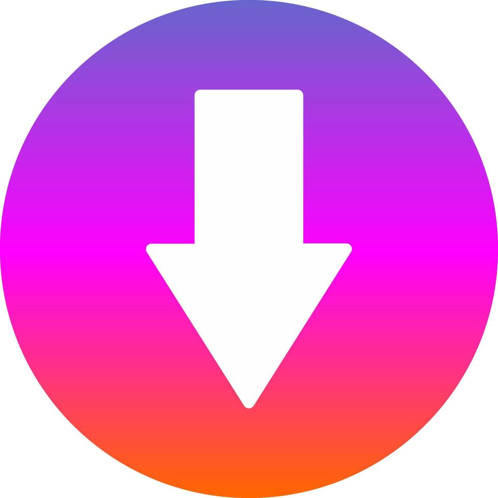 Down Vector Icon Design