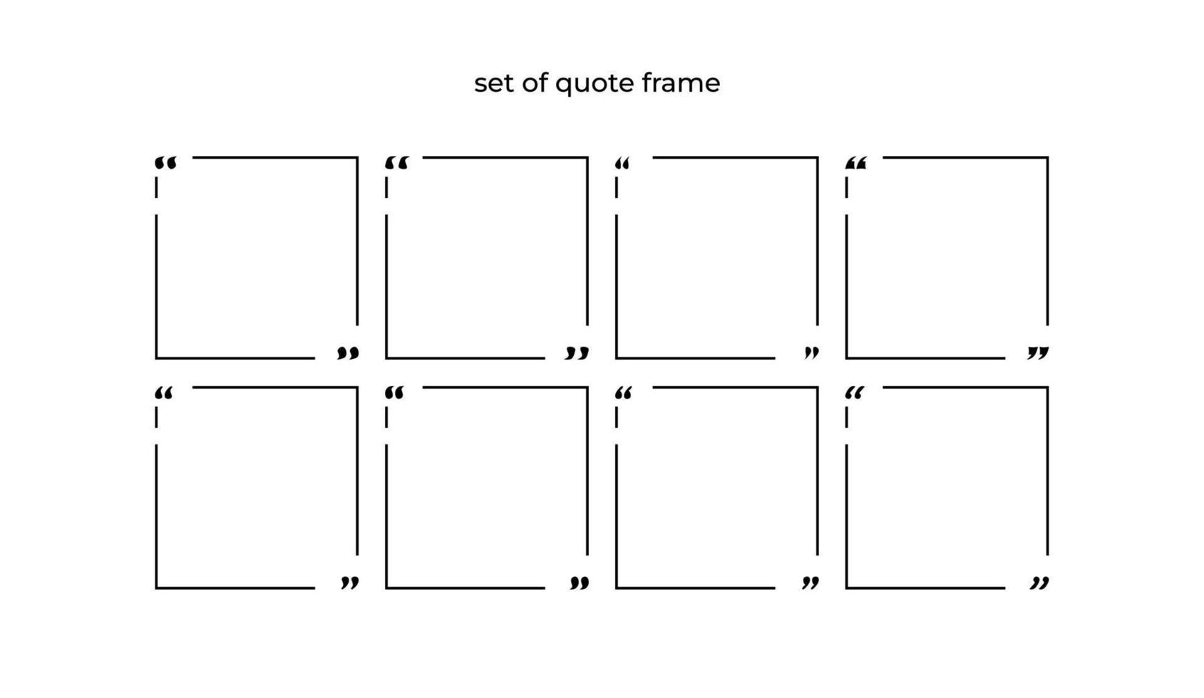 set of quote frame illustration vector