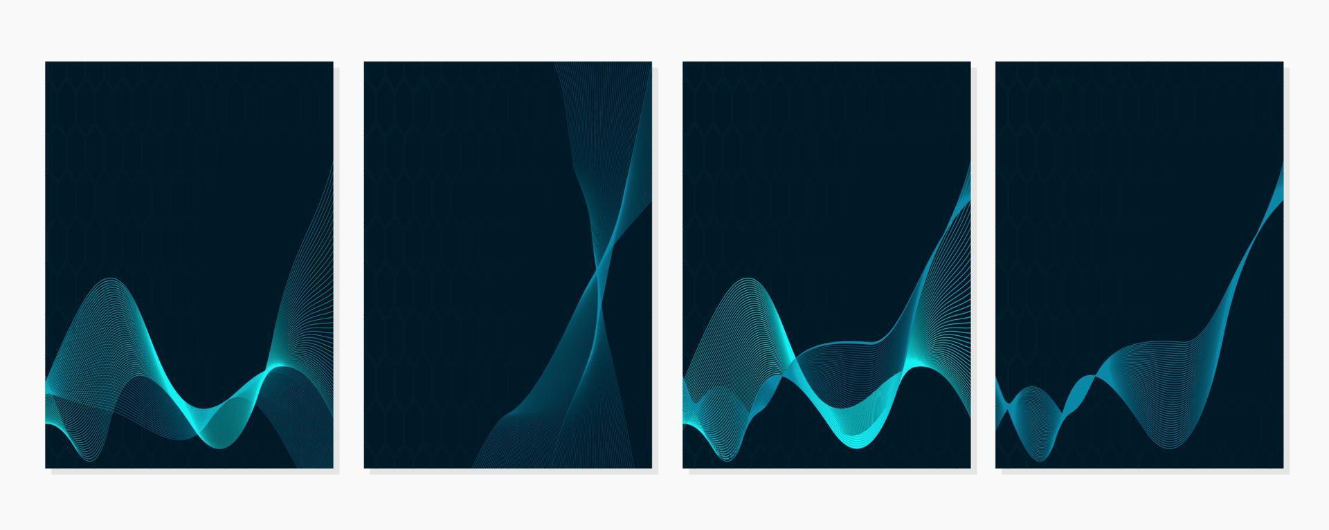 Póster o cubierta de conexión de puntos y líneas abstractas de tecnología. Conexión de datos digitales y concepto de big data. visualización de datos digitales. ilustración vectorial vector