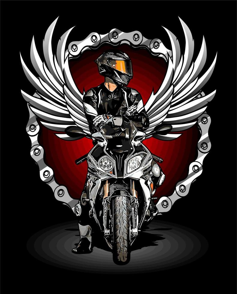 biker vector template for graphic design