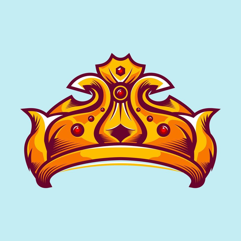 Gold crown design vector illustration