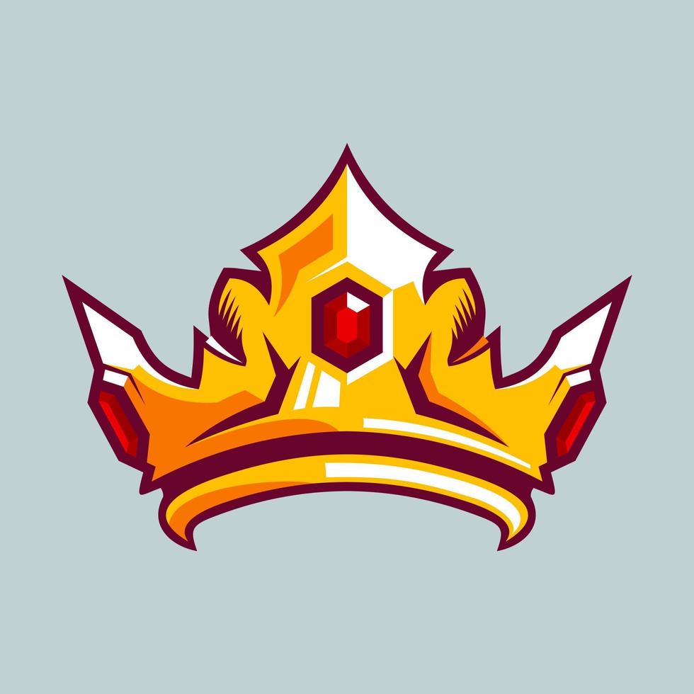 Gold crown design vector illustration