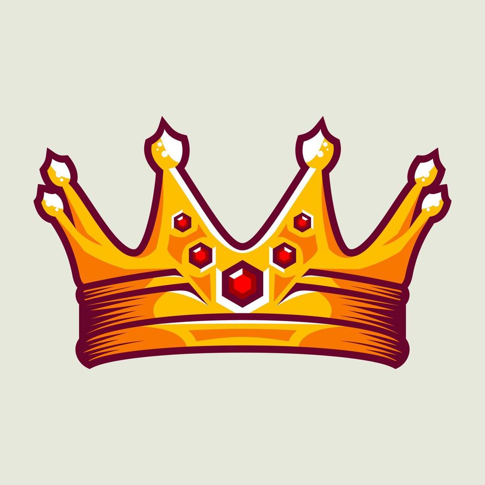 Gold crown design vector illustration