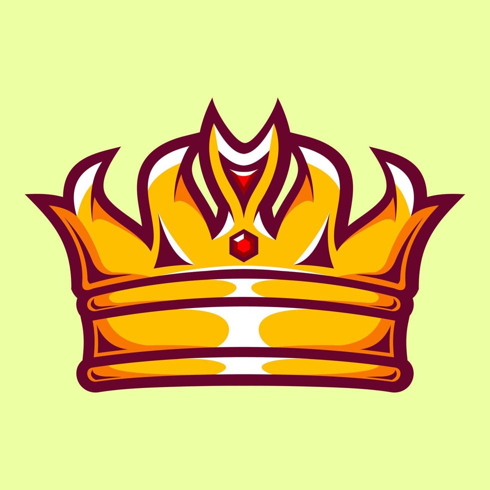 Gold crown design vector illustration