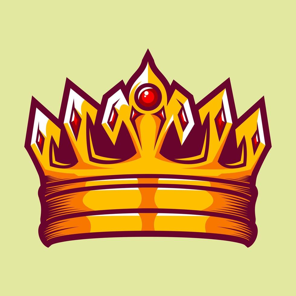 Gold crown design vector illustration