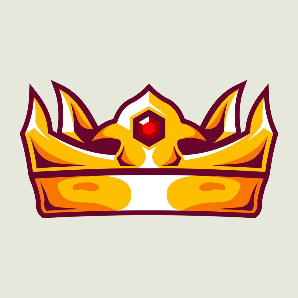 Gold crown design vector illustration