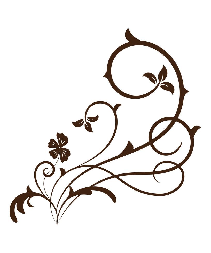 Vector illustration of floral ornament