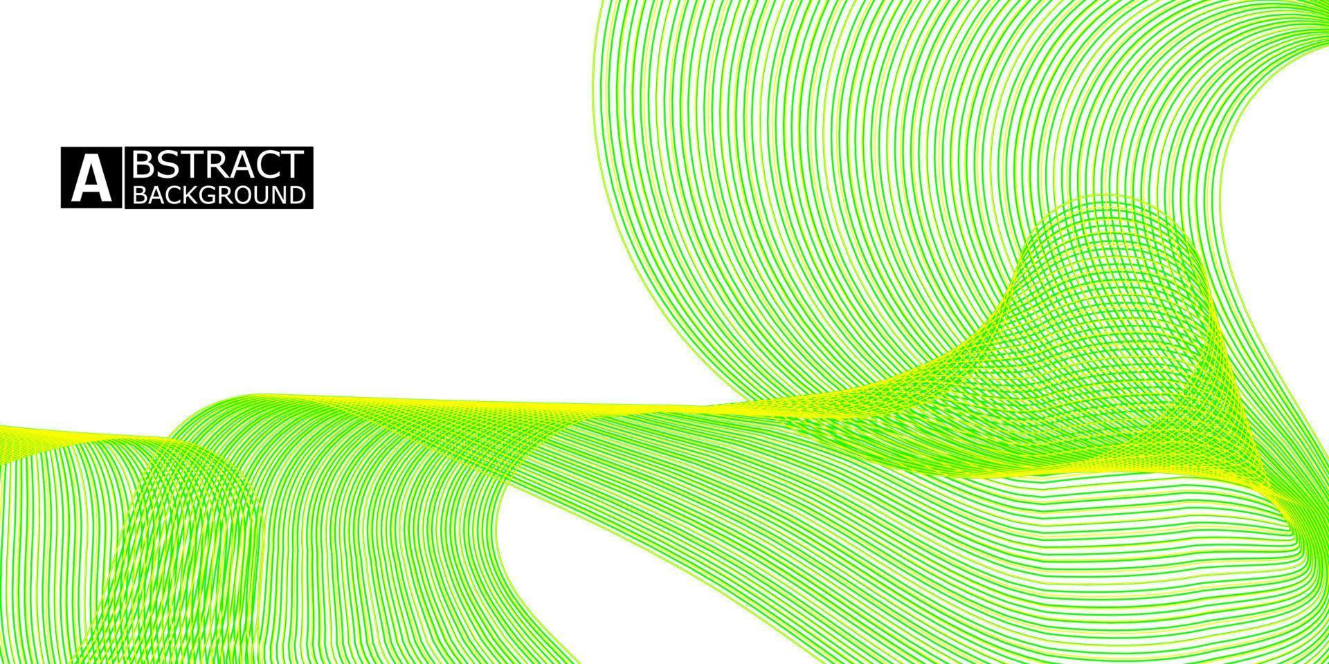 fondo de onda abstracto con una combinación simple pero moderna de colores verde y amarillo, archivo vectorial eps, todavía editable. vector