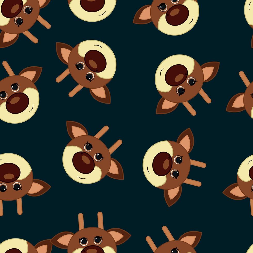 deer pattern vector illustration. Eps 10