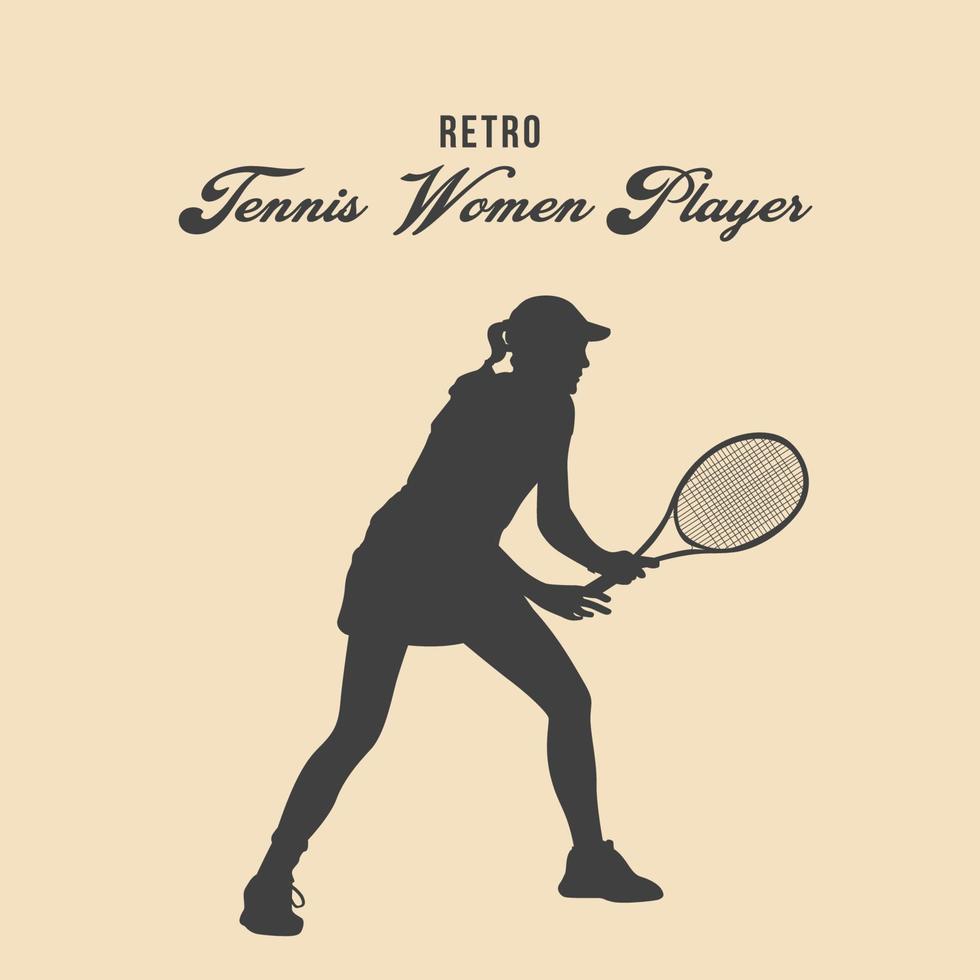 Women Tennis Player Silhouette vector