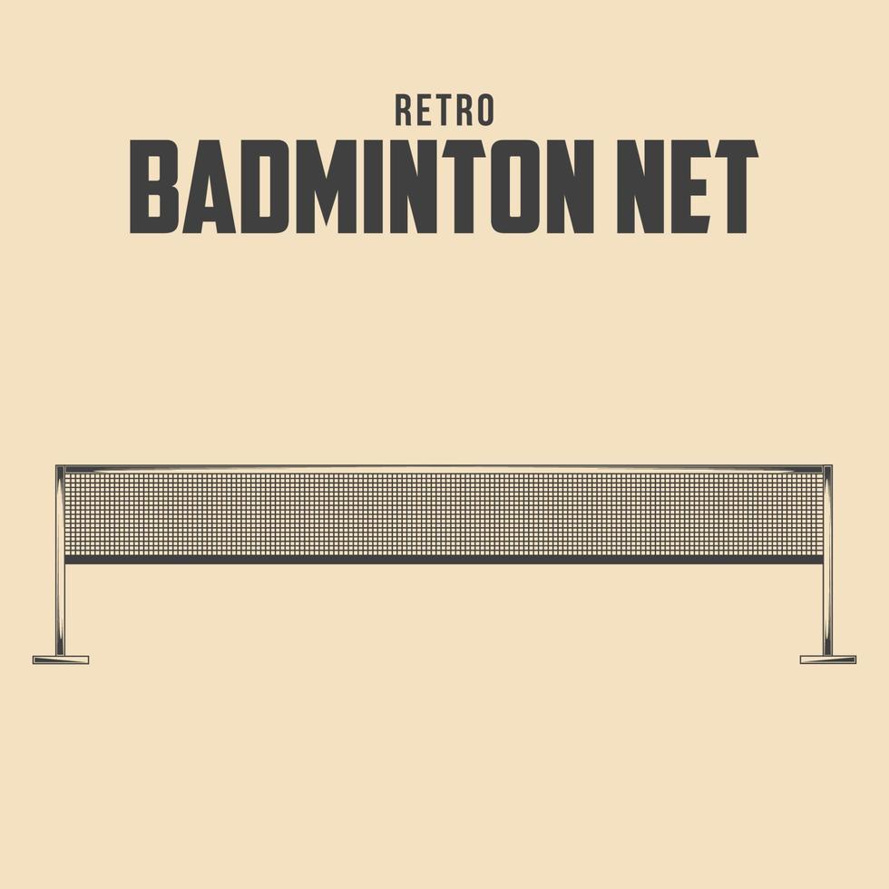 Retro Badminton Net Vector Illustration 15324807 Vector Art at Vecteezy