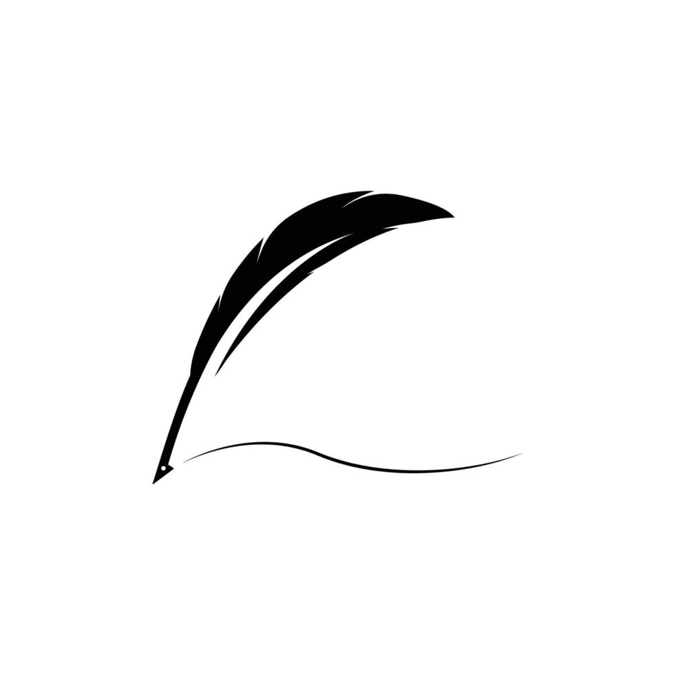 Feather pen  logo vector