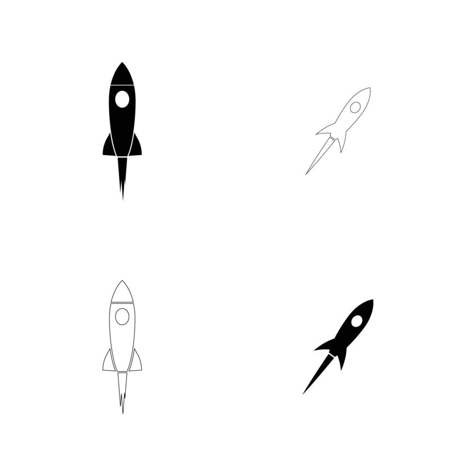 Rocket ilustration logo vector