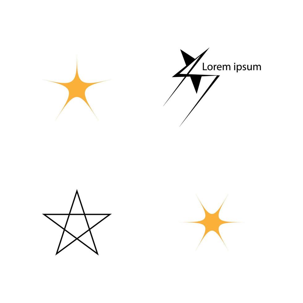 logotipo de estrella simple y moderno vector