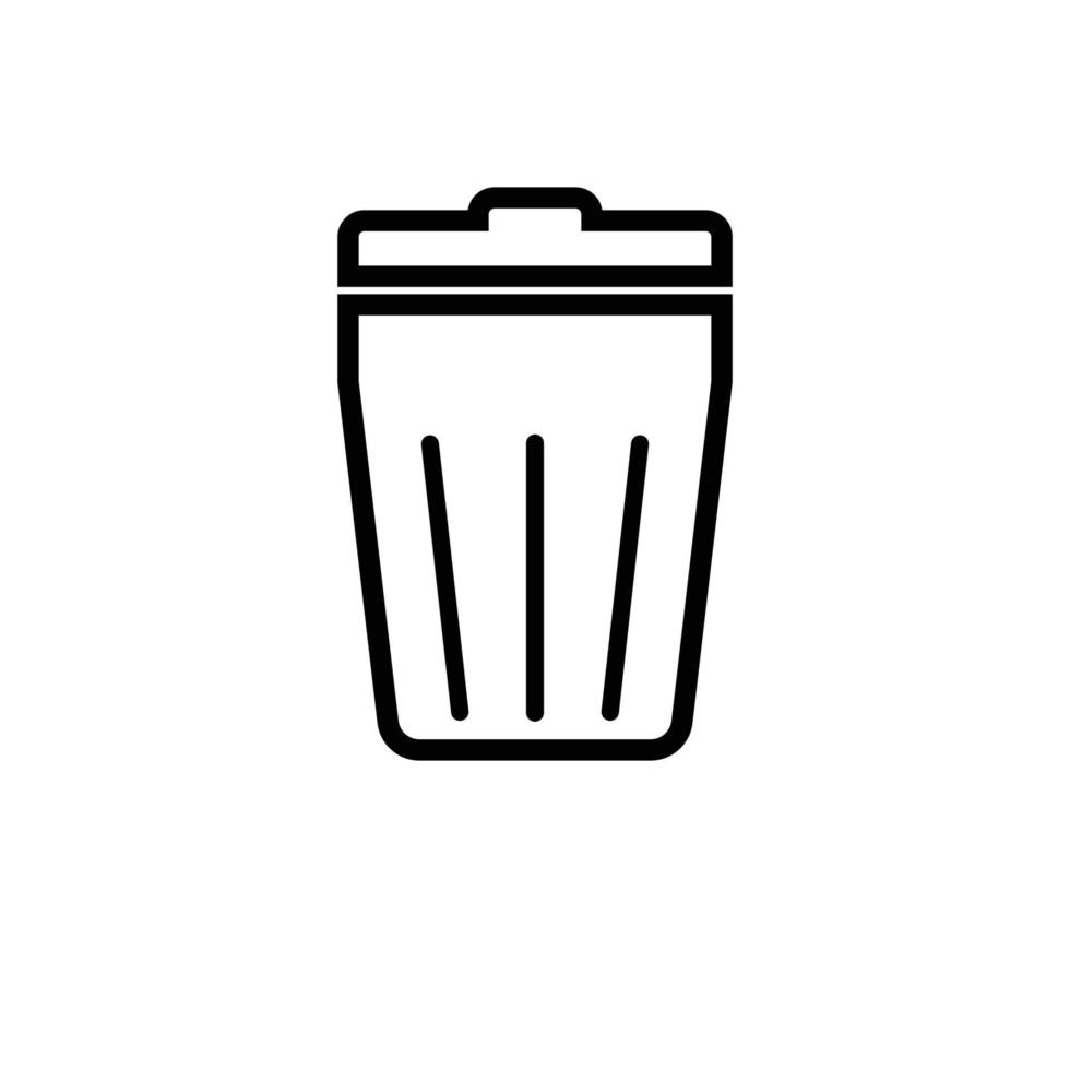 trash can logo vector