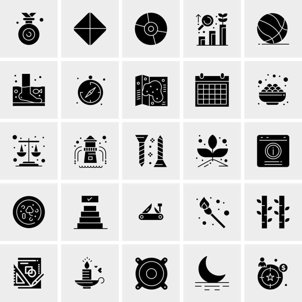 25 iconos de negocios universales vector ilustración de icono creativo para usar en proyectos relacionados con la web y dispositivos móviles