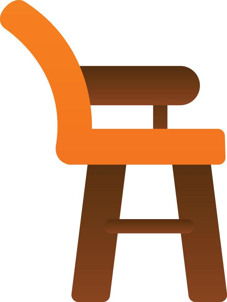 diseño de icono de vector de silla alta