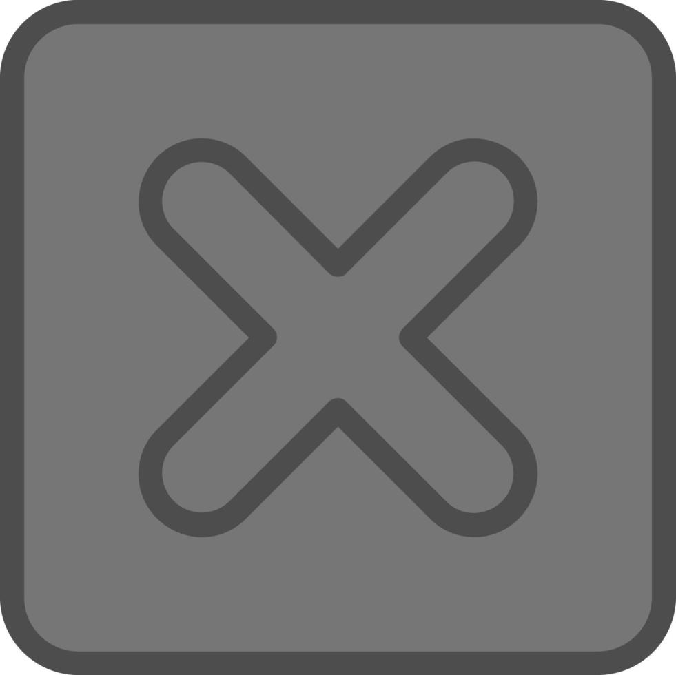 Square x Vector Icon Design