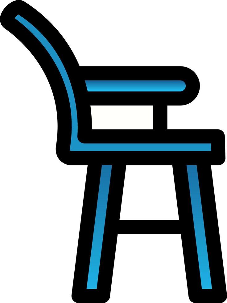 High Chair Vector Icon Design