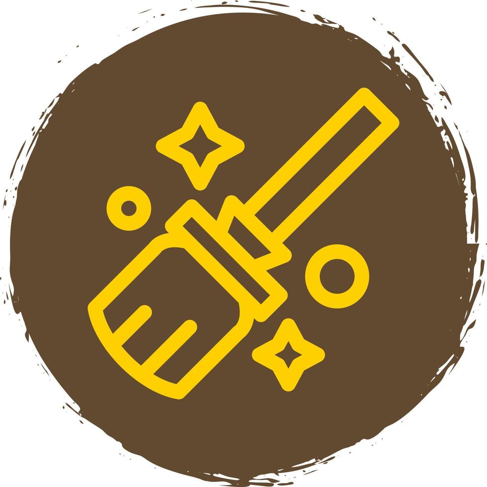 Flying Broom Vector Icon Design