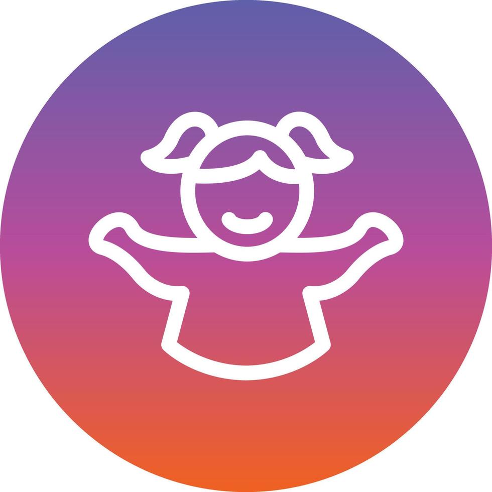 Baby Girl Vector Icon Design