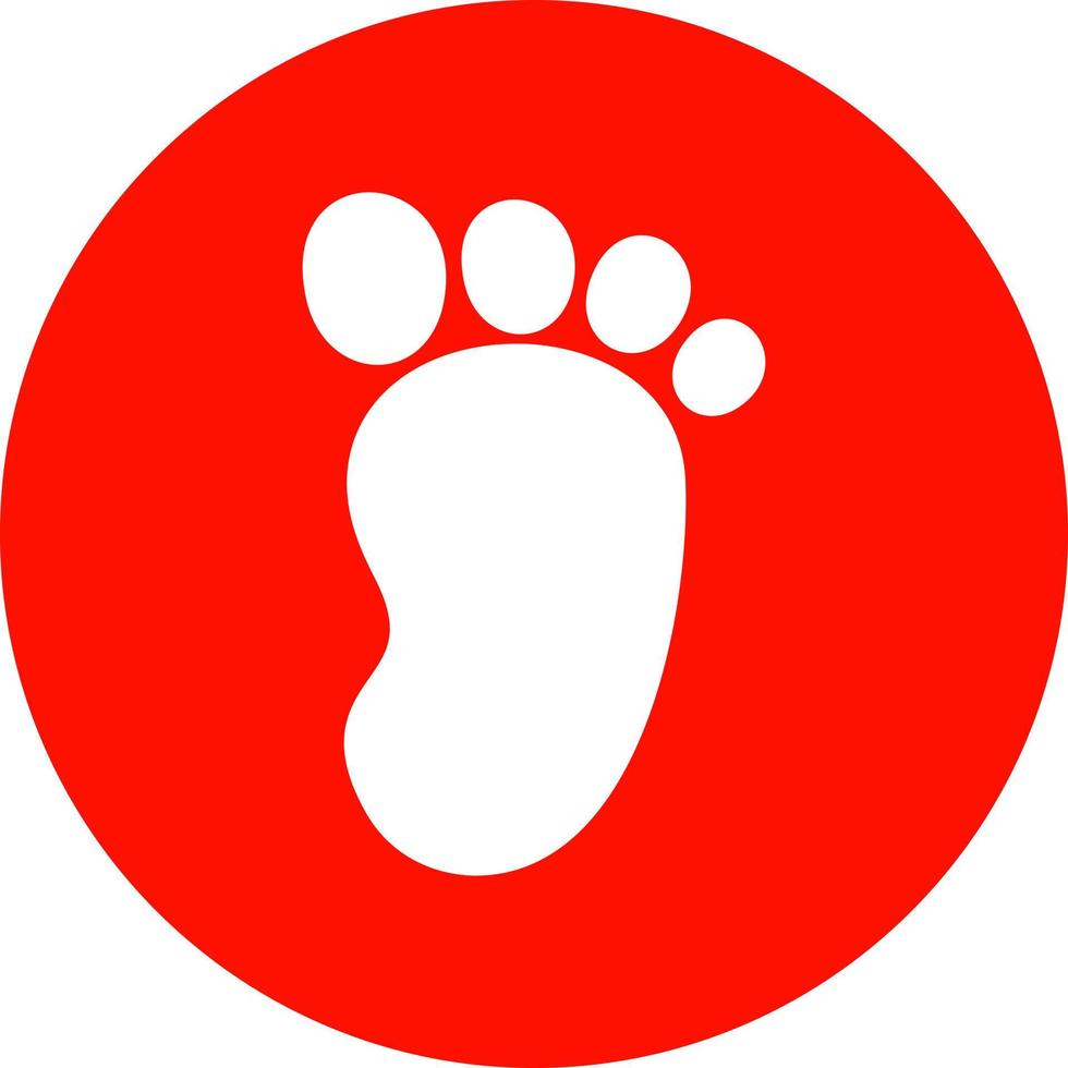 Footprint Vector Icon Design