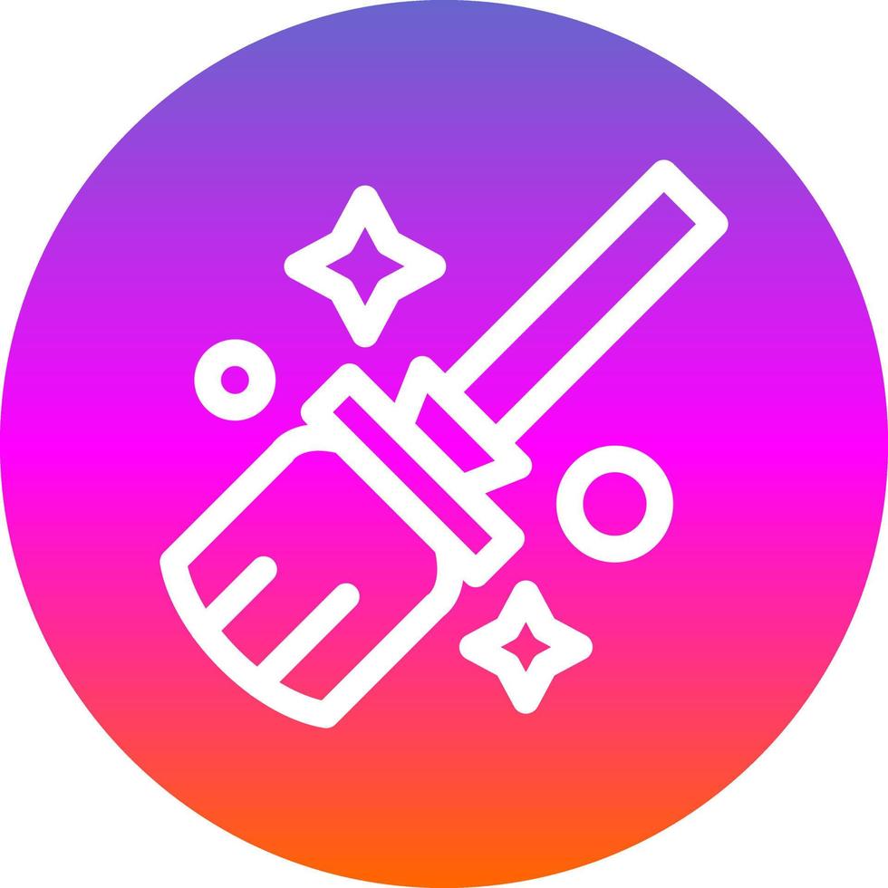 Flying Broom Vector Icon Design