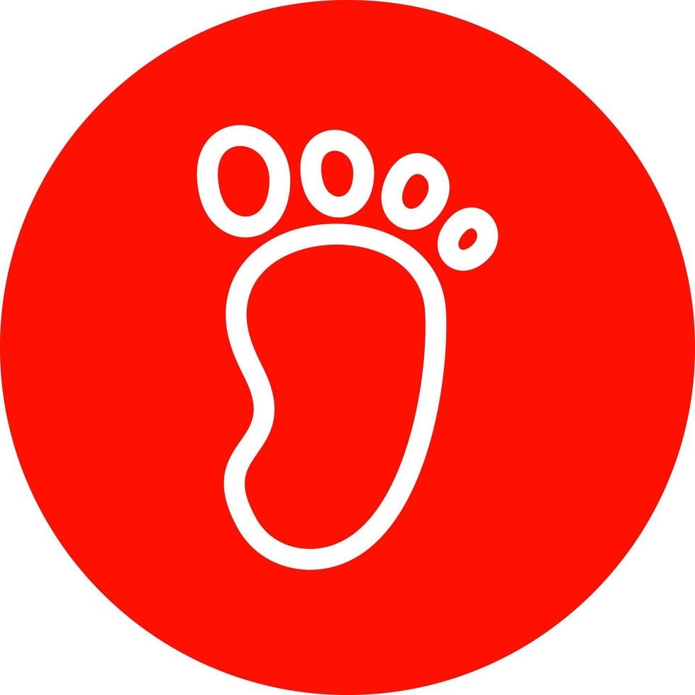 Footprint Vector Icon Design