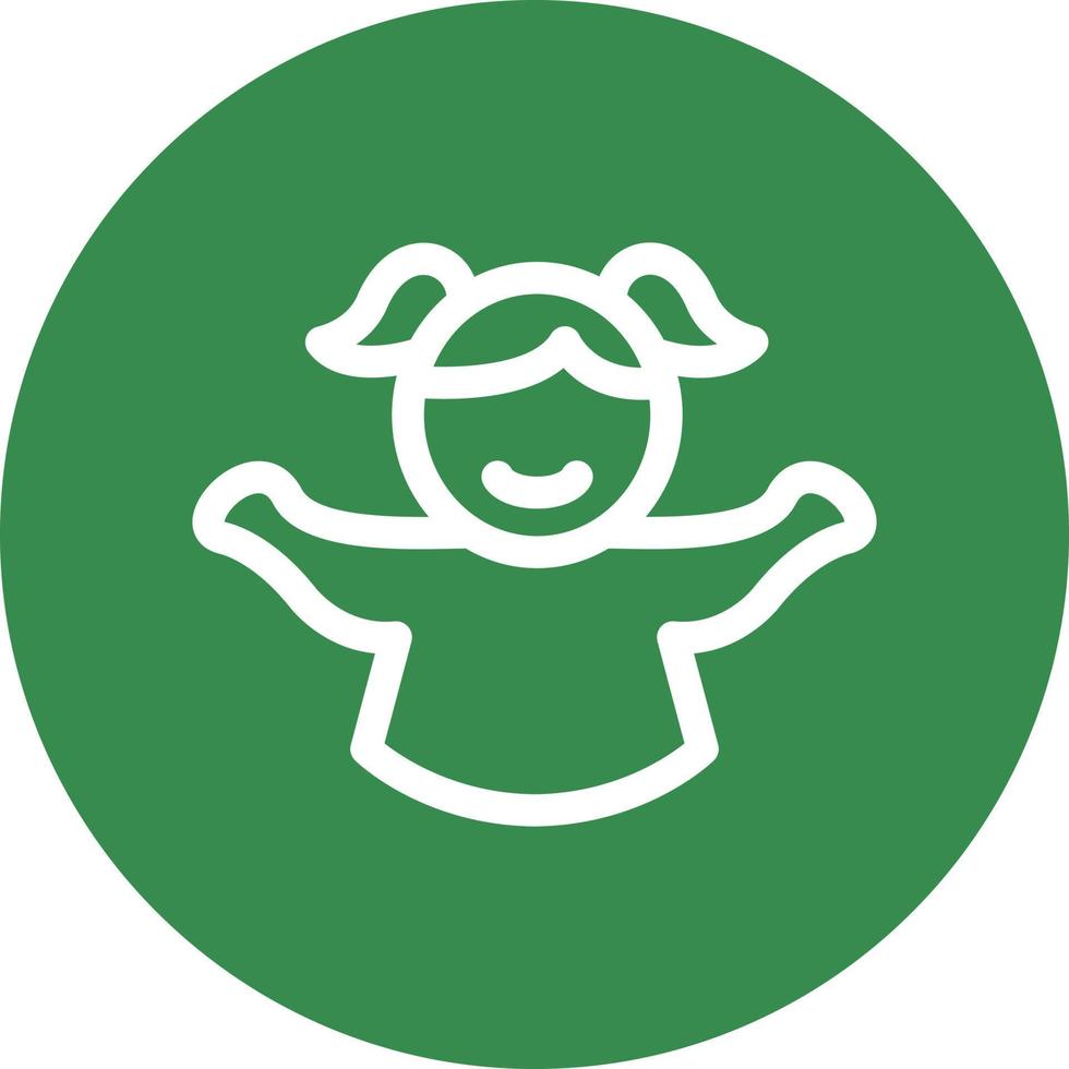 Baby Girl Vector Icon Design
