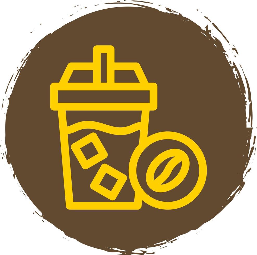 Cold Coffee Vector Icon Design