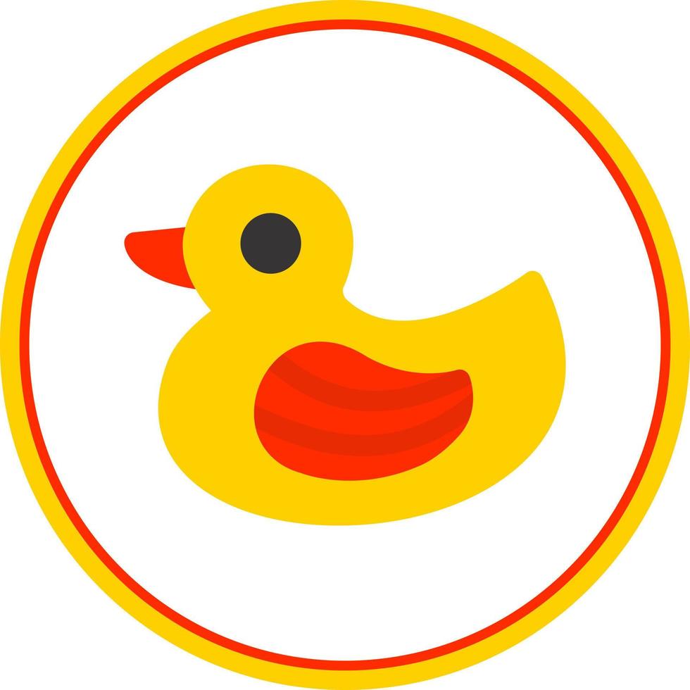 Rubber Duck Vector Icon Design