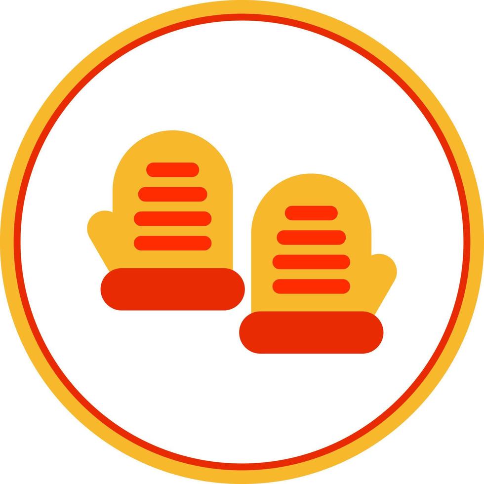 Baby Gloves Vector Icon Design