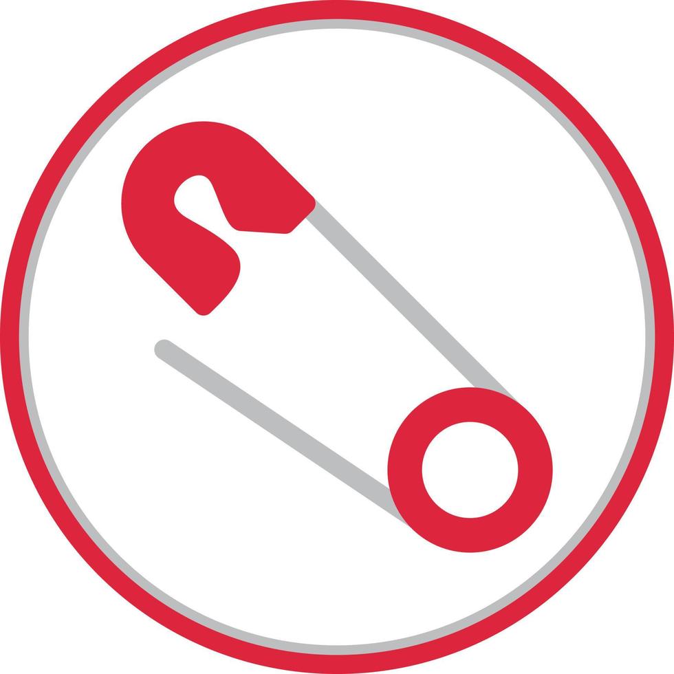 Safety Pin Vector Icon Design